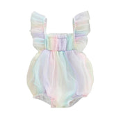 Rainbow Tulle Baby Romper