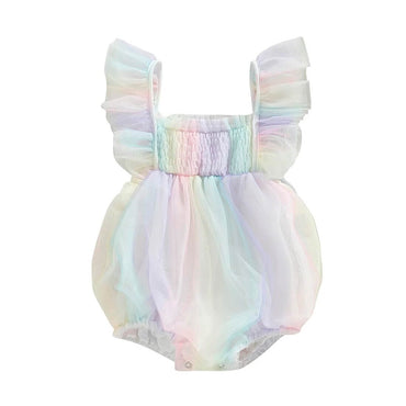 Rainbow Tulle Baby Romper