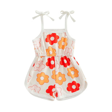 Straps Floral Toddler Romper