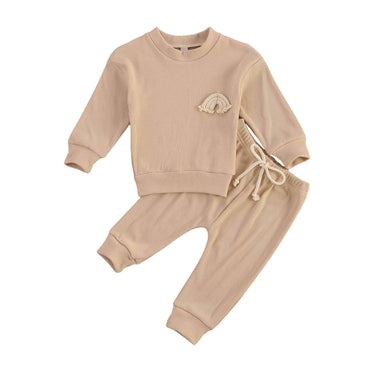 Rainbow Solid Baby Set Tan 3-6 M