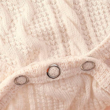 Long Sleeve Solid Knitted Baby Set