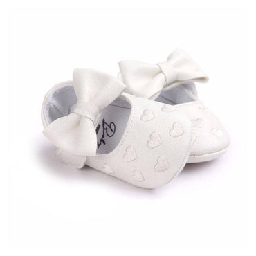 Hearts Baby Moccasins White 1
