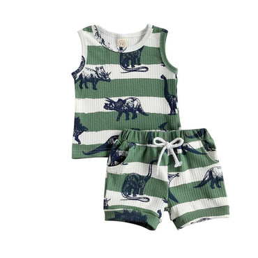 Dinosaurs Striped Baby Set