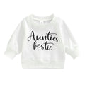 Aunties Bestie Baby Sweatshirt White 0-3 M 