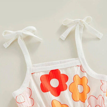 Straps Floral Toddler Romper
