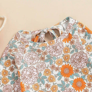 Floral Long Sleeve Toddler Swimsuit
