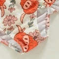Cowgirl Floral Ruffled Baby Swimsuit   