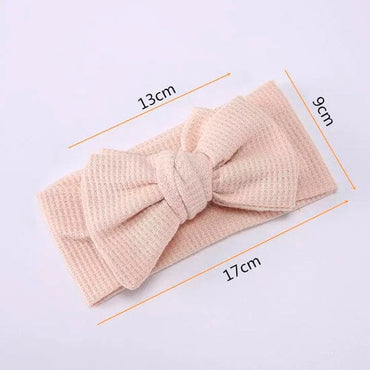 Solid Waffle Big Bow Headband