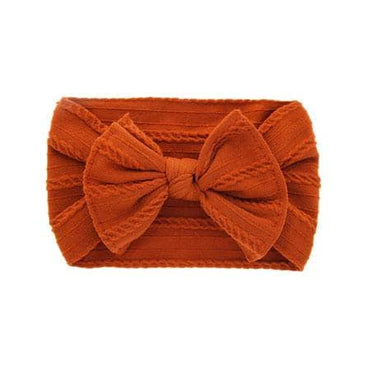Bow Solid Headband Burnt Orange