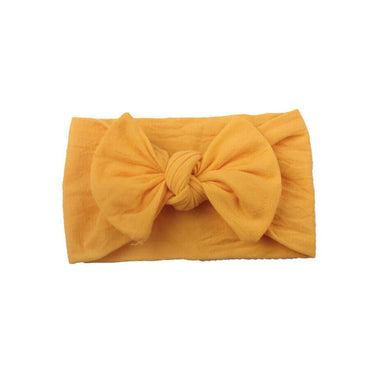 Solid Bow Headband Mustard