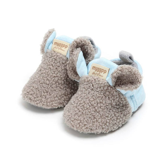 Plush Sheep Baby Shoes Gray 1