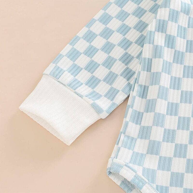 Circus Light Blue Half-Knitted 2-Piece Baby Boy Set main image 0