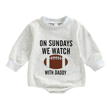 Long Sleeve Football Baby Bodysuit