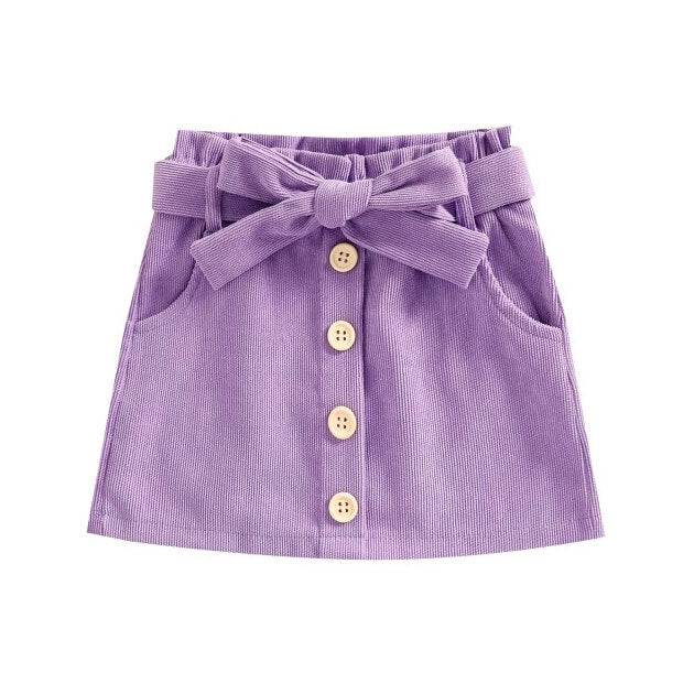 Toddler Girl Corduroy Solid Skirt The Trendy Toddlers