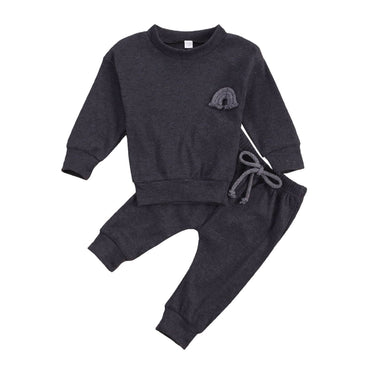 Rainbow Solid Baby Set Black 3-6 M