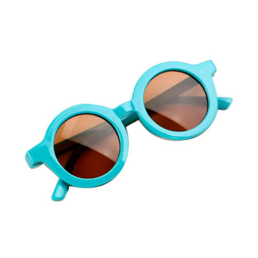 Solid Circle Sunglasses Blue