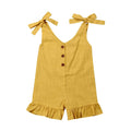 Solid Boho Toddler Romper Yellow 2T 