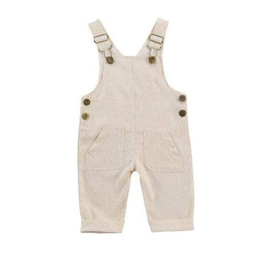 Solid Corduroy Baby Jumpsuit Beige 3-6 M