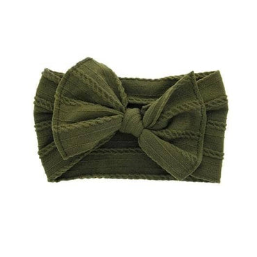 Bow Solid Headband Green