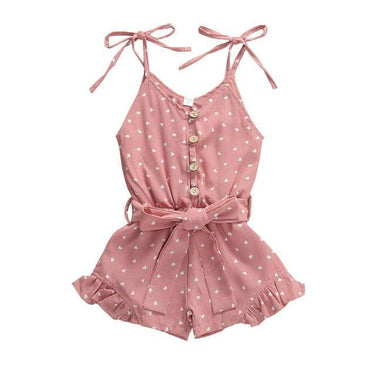 Hearts Toddler Romper Pink 2T