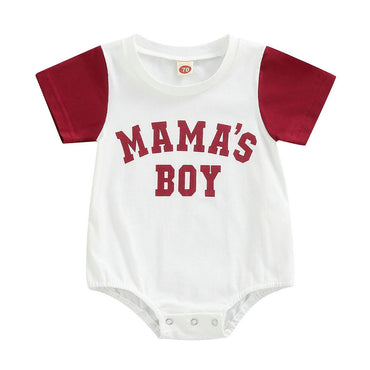 Mama's Boy Baby Bodysuit Wine Red 0-3 M 