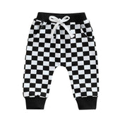 Black Checkered Baby Pants