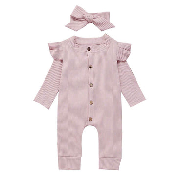Flutter Button Baby Jumpsuit Pink 12-18 M 