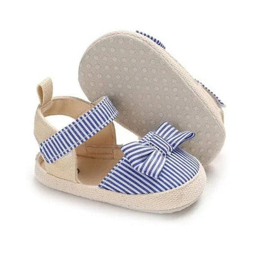 Striped Bowknot Baby Sandals