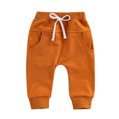 Brown Solid Baby Pants