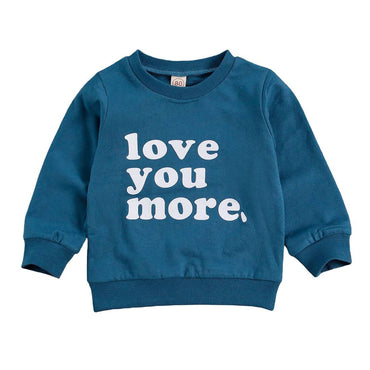 Solid Love You More Toddler Sweatshirt Blue 9-12 M