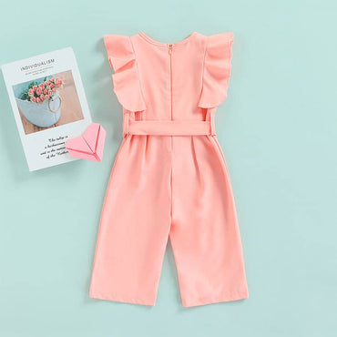 Pink Ruffled Toddler Jumpsuit