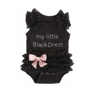 Black Birthday Baby Romper