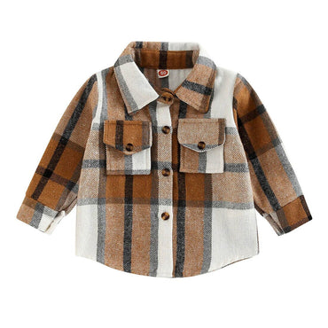 Long Sleeve Plaid Flannel Toddler Shirt