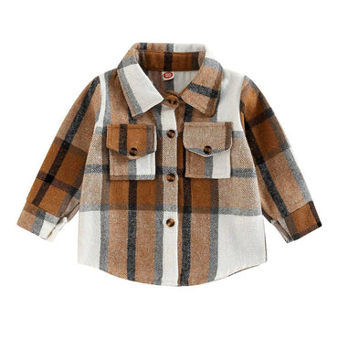 Long Sleeve Plaid Flannel Toddler Shirt