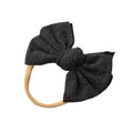 Solid Bowtie Headband Black  