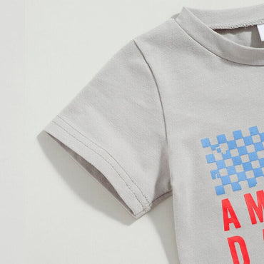All American Dude Checkered Baby Set