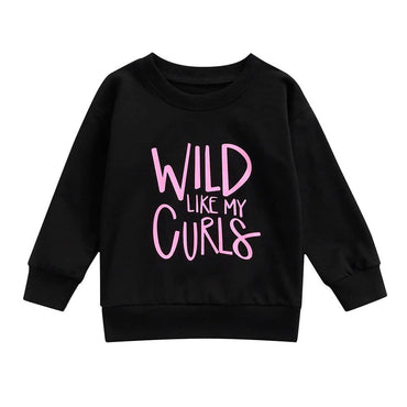 Wild Like My Curls Toddler Sweatshirt Black 2T