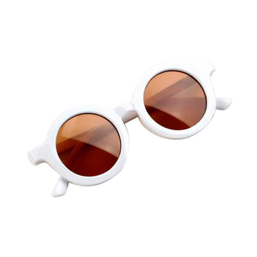 Solid Circle Sunglasses White