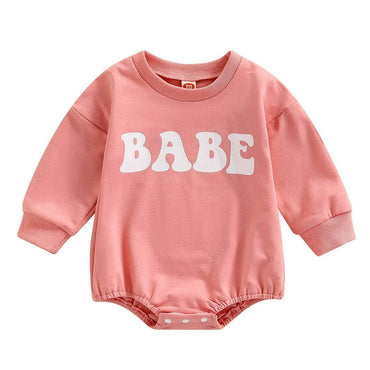 Long Sleeve Babe Baby Bodysuit Pink 0-3 M