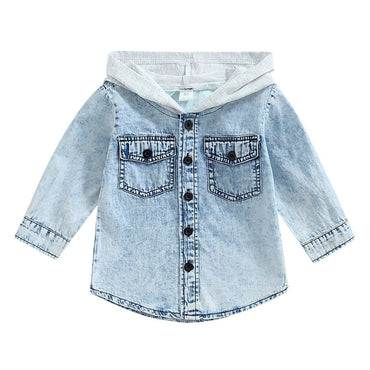 Denim Hooded Toddler Jacket Blue 12-18 M
