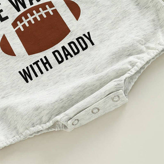 Long Sleeve Football Baby Bodysuit