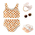 Floral Checkered Toddler Swimsuit   