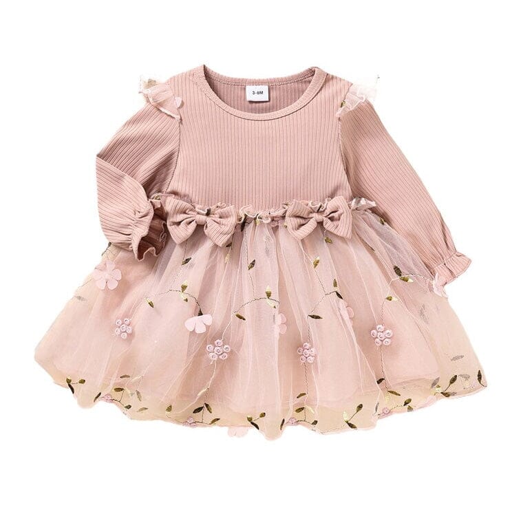 Short/Mini Dress With Bow For Baby Girls – Nino Bambino