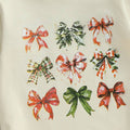 Long Sleeve Christmas Bows Baby Bodysuit