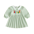 Puff Sleeve Merry Collar Striped Toddler Dress