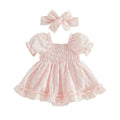 Puff Sleeve Pink Daisy Baby Romper Rompers The Trendy Toddlers 