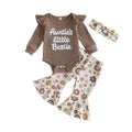 Auntie's Little Bestie Floral Flared Baby Set Sets The Trendy Toddlers 