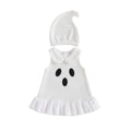 Sleeveless Ruffled Halloween Baby Costume Costume The Trendy Toddlers White 3-6 M 