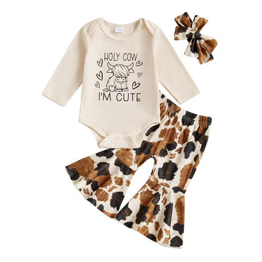 Long Sleeve Holy Cow Baby Set