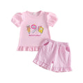 Puff Sleeve Pink Back To School Toddler Set Sets The Trendy Toddlers 